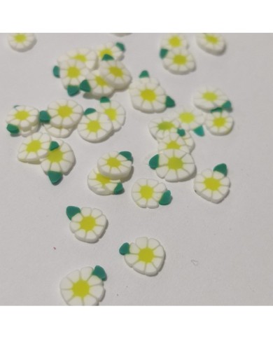 Beyaz Epoksi Süsleme Pulu Saplı Papatya - 5 gram