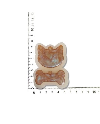 5 Adet - Kedi & Kemik  Reçine Epoksi Kalıp