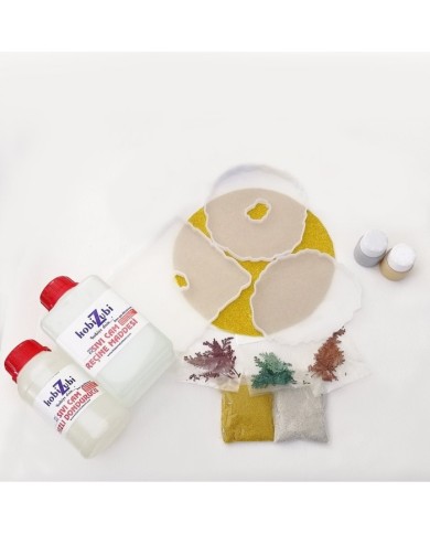 Reçine Epoksi Seti -  Bardak Altları (375ml reçine) - 32,33,251