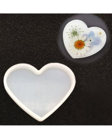 Kalp şekilli Epoksi ve Beton Kalıbı - 19 cm Dekoratif & Bardak Altı -Kod:198