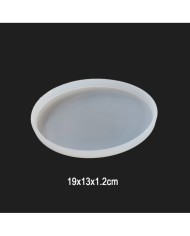Büyük Oval Reçine Epoksi Kalıp - Bardak Altı - Kod:182