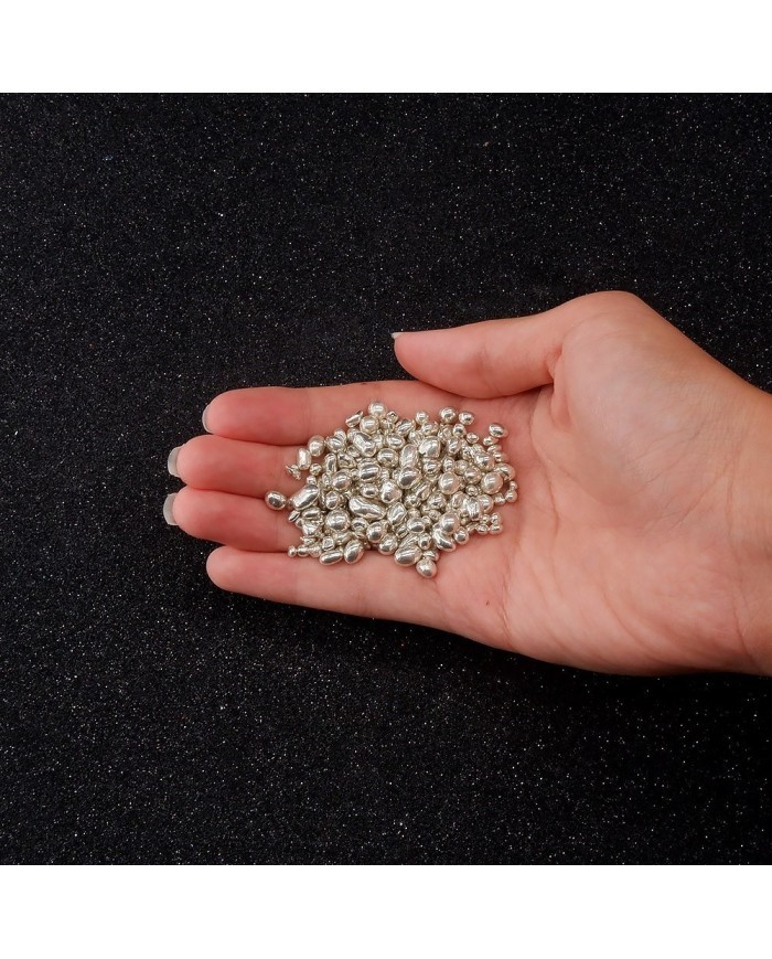 İnci Görünümlü Kaplama Taş - Gümüş - 25gr