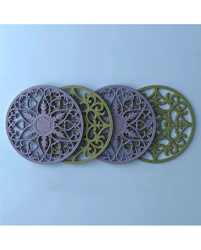 Bardak Altı Reçine Epoksi Kalıp - Nihale -  Çiçek Motifli - 1005