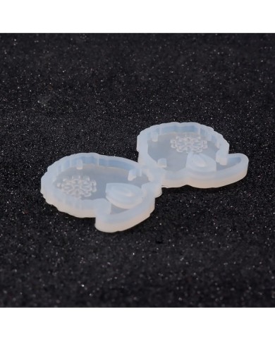 Reçine Epoksi Kalıp - İkili Kolye Küpe Ucu Küpeli Kadın - 986