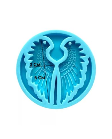 Reçine Epoksi Kalıp - İkili Kolye Küpe Ucu Kanat -Kod:996