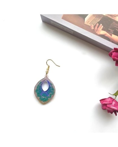 Reçine Epoksi Kalıp - Motifli Kolye Küpe Ucu -Kod:992