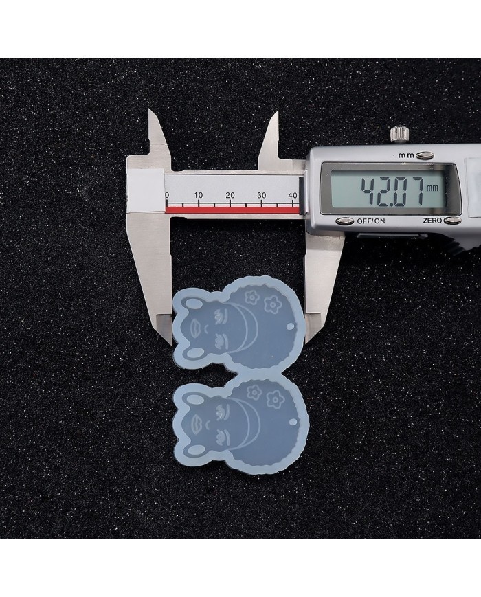 Reçine Epoksi Kalıp - İkili Kolye Küpe Ucu Kadın Motif - 989