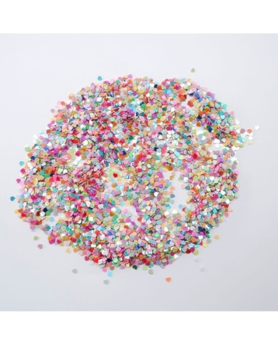 Mini Kalp Renkli Pul Paketi - 5 gram - Epoksi Süsleme Pulu - 5mm