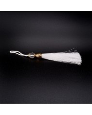 100 ADET - BONCUKLU PÜSKÜL BEYAZ - 10 CM - A