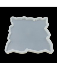 Bardak Altı Reçine Epoksi Kalıp 5 Adet - Dalgalı Kare Model - B7