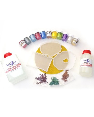 Reçine Epoksi Seti -  Bardak Altları (750ml reçine) - 32,33,251