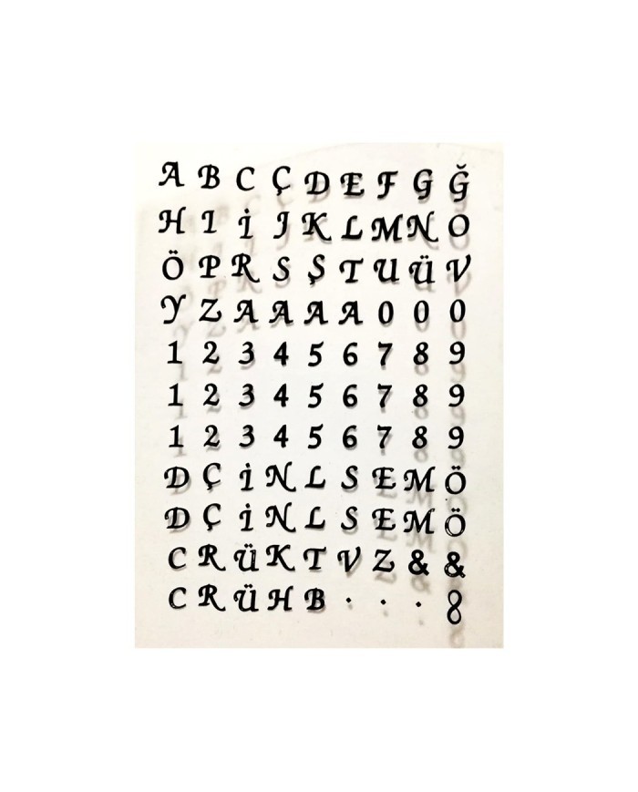 Epoksi Asetat  Harf - Siyah - 5 Adet