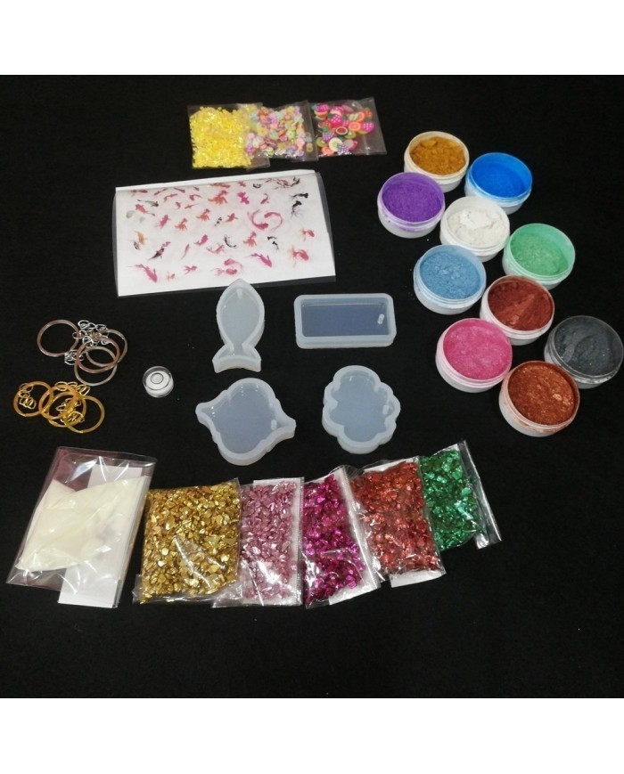 Anahtarlık ve Takı Reçine Epoksi Seti - Boya Seçmeli  - A03