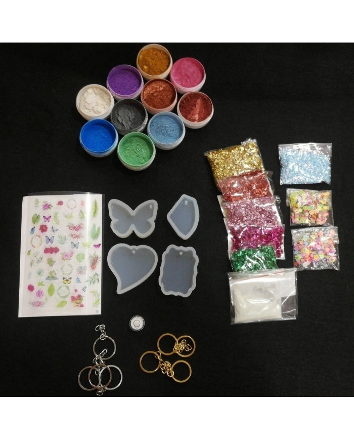 Anahtarlık ve Takı Reçine Epoksi Seti - Boya Seçmeli  - A06