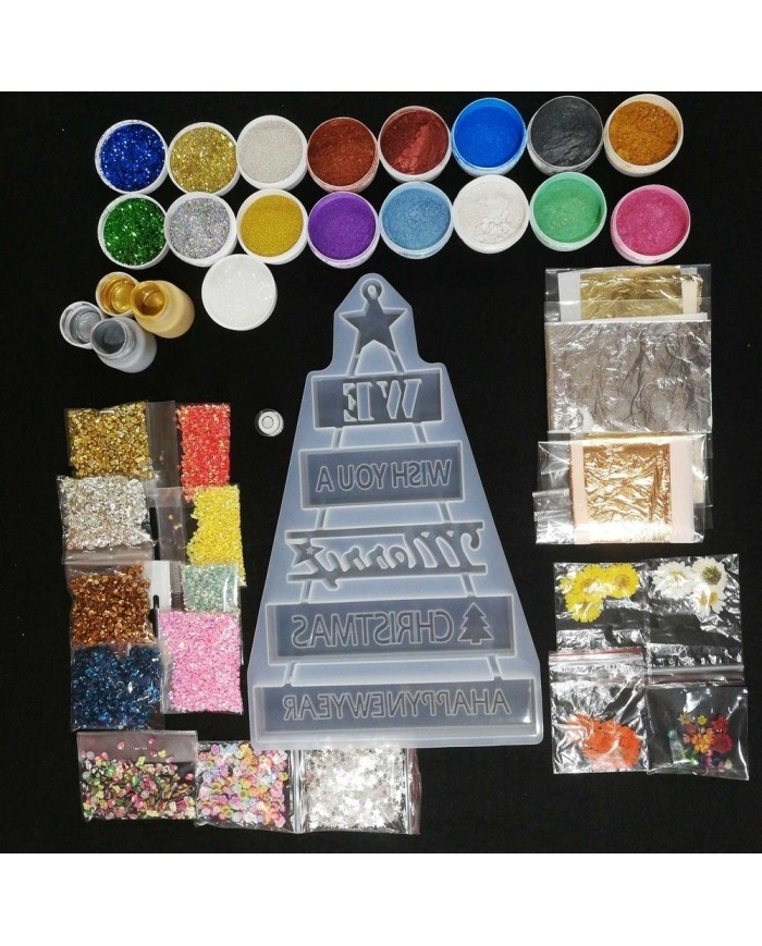 Yılbaşı Süsleme Reçine Epoksi Seti - Boya Seçmeli  - A128