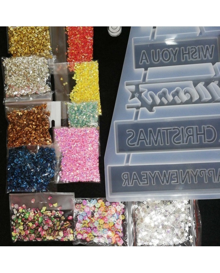 Yılbaşı Süsleme Reçine Epoksi Seti - Boya Seçmeli  - A128