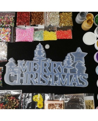 Yılbaşı Merry Chrıstmas Reçine Epoksi Seti - Boya Seçmeli  - A132