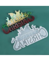 Yılbaşı Merry Chrıstmas Reçine Epoksi Seti - Boya Seçmeli  - A133