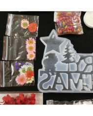 Yılbaşı Merry Chrıstmas Reçine Epoksi Seti - Boya Seçmeli  - A133