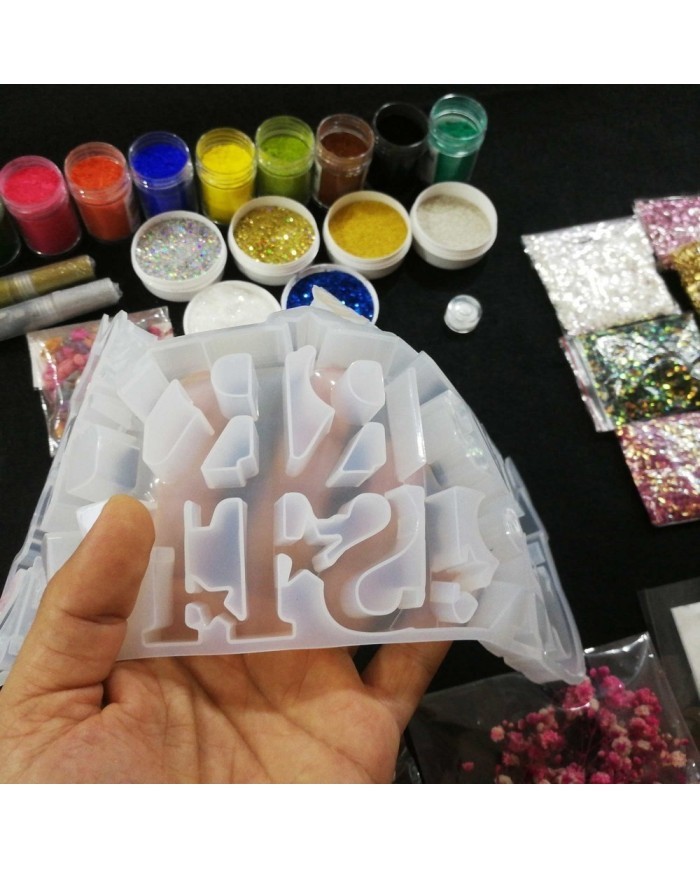 Yılbaşı Merry Chrıstmas Reçine Epoksi Seti - Boya Seçmeli  - A133