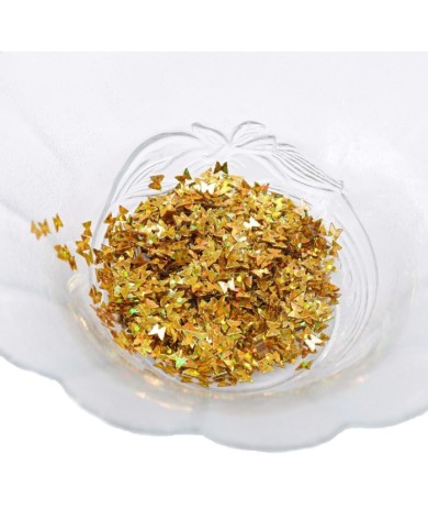 Mini Kelebek Gold Pul Paketi - 5 gram - Epoksi Süsleme Pulu