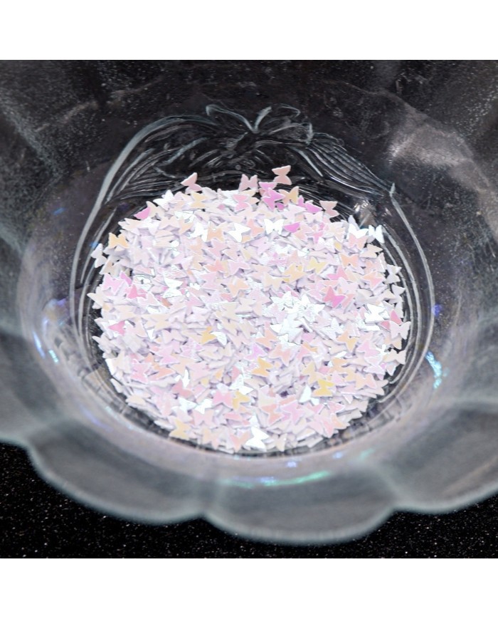 Mini Kelebek Hologram Pul Paketi - 5 gram - Epoksi Süsleme Pulu