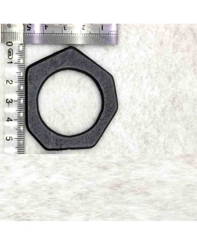 2 Adet - Ahşap Kolye Ucu - Siyah