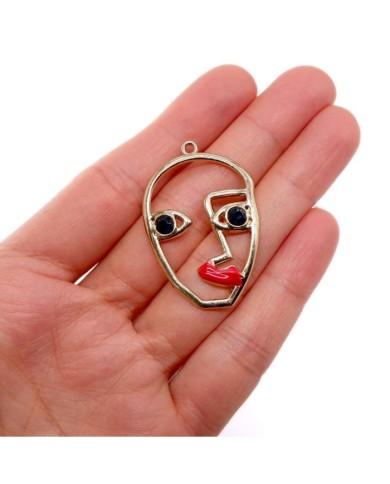 Kadın Sureti Makyaj - Kolye Ucu - 1 adet