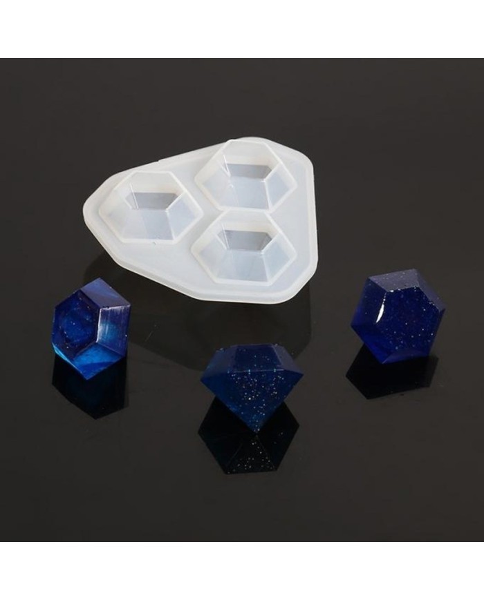 Kristal  Pramit Model  Silikon Reçine Epoksi Kalıp - Büyük Boy -Kod:54