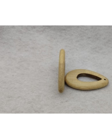 Ahşap Kolye Ucu - Damla Üstten Delikli