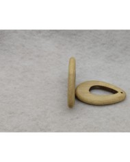 Ahşap Kolye Ucu - Damla Üstten Delikli