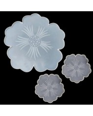 Epoksi Reçine Silikon Kalıp Seti - DesenliÇiçek Seti -Kod:280-281