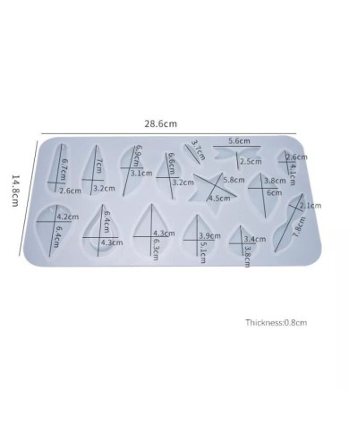 Çoklu  Kolye Küpe Silikon Reçine Epoksi Kalıp -Kod:277