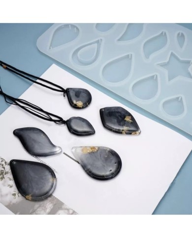 Çoklu  Kolye Küpe Silikon Reçine Epoksi Kalıp -Kod:277