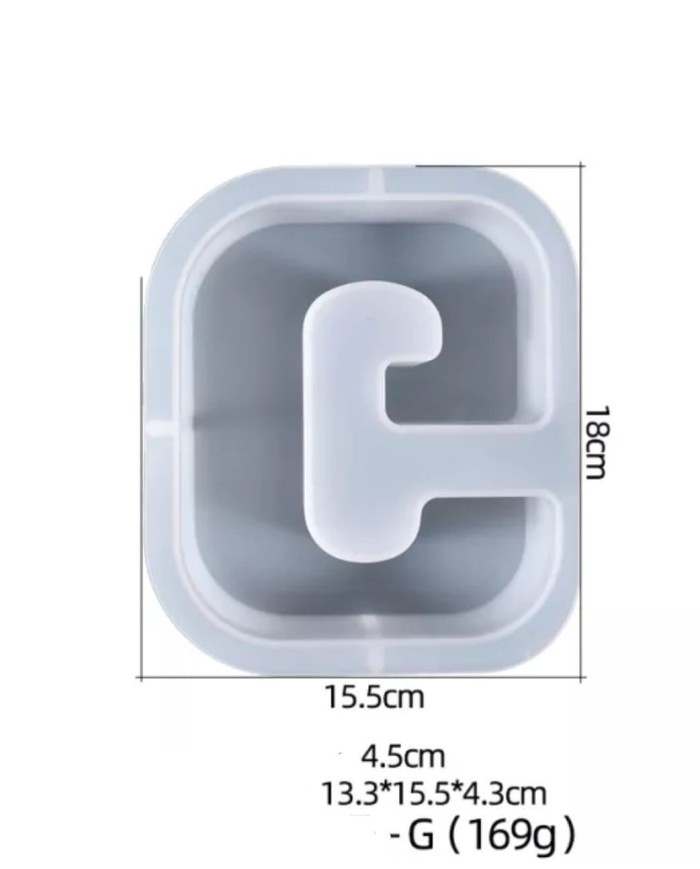 Büyük Reçine Epoksi Silikon Kalıp  Big  Boy Harf  - G