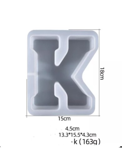 Büyük Reçine Epoksi Silikon Kalıp  Big  Boy Harf  - K