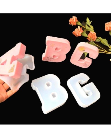 Büyük Reçine Epoksi Silikon Kalıp  Big  Boy Harf  - M