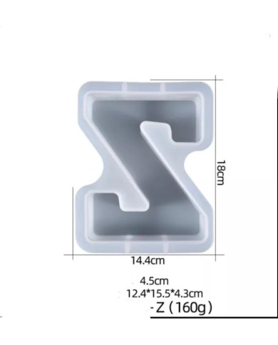 Büyük Reçine Epoksi Silikon Kalıp  Big  Boy Harf  - Z