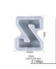 Büyük Reçine Epoksi Silikon Kalıp  Big  Boy Harf  - Z