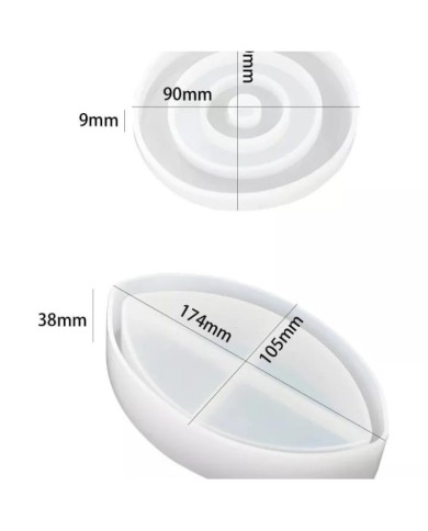 Bardak Altı Nazar Değmesin Muhabbete  Epoksi Reçine Silikon Kalıp-Kod:1010-B