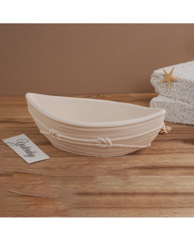 Mum Gemi Silikon Kalıp - Oval Kase, Tekne, Kavanoz ve Halat Desenli Epoksi Reçine ve Alçı Kalıbı-Kod: 1260