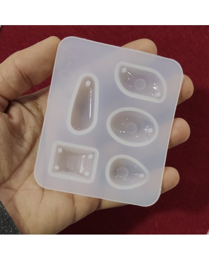 Çoklu Oval Reçine Epoksi Kalıp - Kolye Ucu Takı 5'li -Kod:114