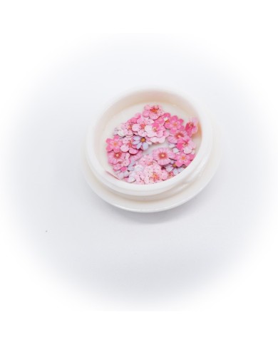 5D Renkli Pembe Tonları Mini Çiçek