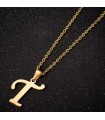 5 ADET - MİNİ HARFLER - METAL KAPLAMA KULPLU GOLD - T