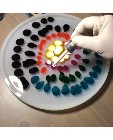 Alkol Bazlı Epoksi Mürekkep Boya   15 cc - pembe  Ebru Pigment