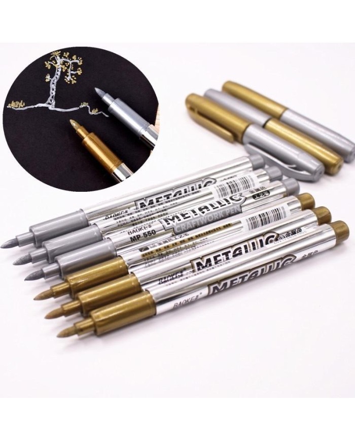 Gümüş Epoksi Varak Kalem - Alkol bazlı Metalik