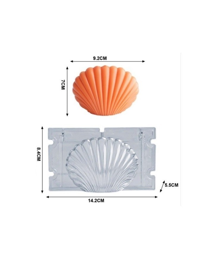 İstiridye Mika Mum Kalıbı Büyük - Mika Model:
