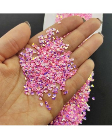 Üçgen Pul Kırığı - Parlak Pudra Pembe 25 gr