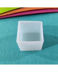 Küp Reçine Epoksi Mum Kalıbı - 4cm -Kod:59
