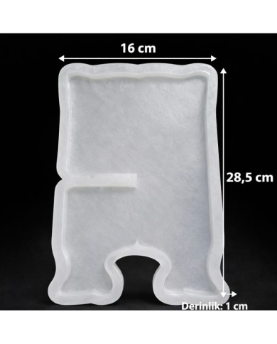 Rahle Düz Model Bir Adet Epoksi Reçine Silikon Kalıp -Kod:942